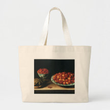 Louise Moillon Cherries Strawberries Gooseberries Canvas Bags