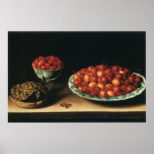 Louise Moillon Cherries Strawberries Gooseberries Print