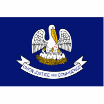 Louisiana Flag Keychain Cut Out