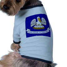 Louisiana Flag Pet T Shirt
