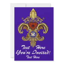 Louisiana Inivitations  Over 50 Colours Personalized Invite