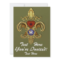 Louisiana Inivitations  Over 50 Colours Personalized Invitations