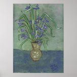 Louisiana Irises In A vase Posters
