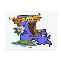 Louisiana Map Post Card