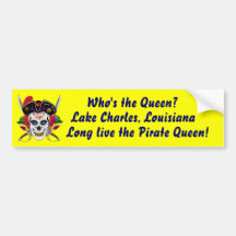 Louisiana Pirate Contraband Days 30 Colours Bumper Stickers