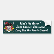 Louisiana Pirate Contraband Days 30 Colours Bumper Sticker