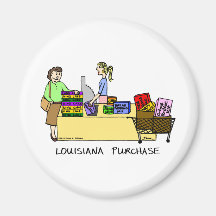 Louisiana Purchase Cartoon Magnet
