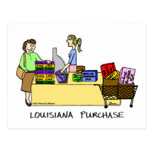 Louisiana Purchase Cartoon Postcard