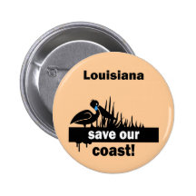 Louisiana save our coast button