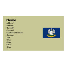 Louisiana State Flag Business Card Template