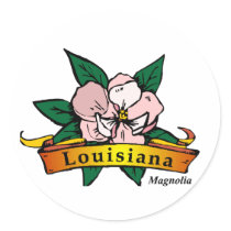Louisiana State Flower Round Sticker