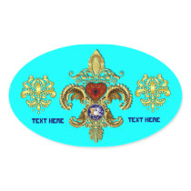 Louisiana Sticker Oval Over 50 Colours