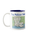 Louisiana Symbols & Map mugs