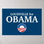 LOUISVILLE for Obama custom your city personalised posters