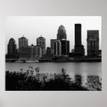 Louisville Skyline Black & White Print