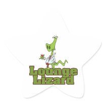 lounge lizard cartoon star stickers