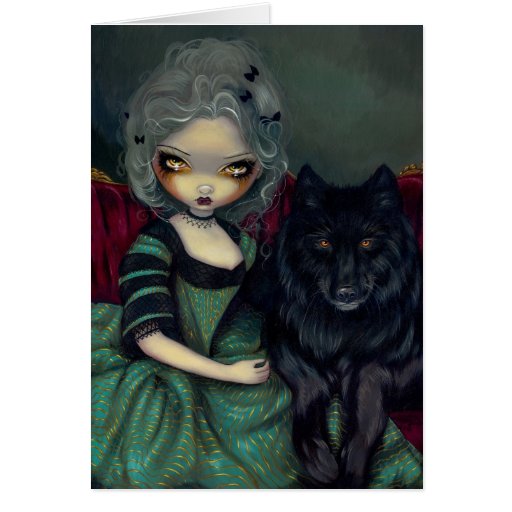 "Loup-Garou: Noir" Greeting Card