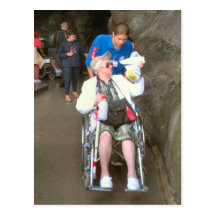 Lourdes, Pilgrims at the healing stream Post Card