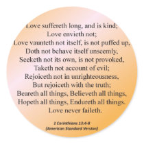 Love 1 Corinthians 13-4 Condensed Stickers