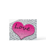Love 1 Corinthians 13 Hearts Pink postcards