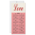 Love 2011 calendar rack cards