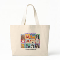 Love a mutt! canvas bags