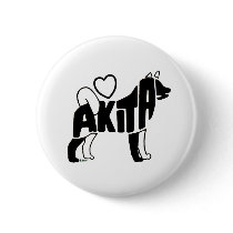 LOVE AKITAS BUTTON