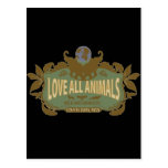 Love All Animals Post Cards