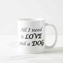 Love and a Dog Coffee Mugs