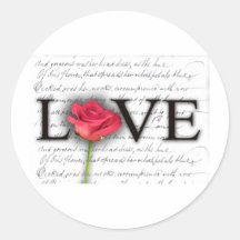 Love and a rose sticker