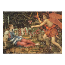 Love and the Maiden by Stanhope, Victorian Angel Cards
