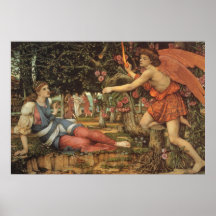 Love and the Maiden by Stanhope, Victorian Angel Print