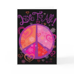 Love and the Peace Sign Valentine's Card