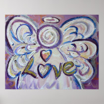 Love Angel Art Poster Print