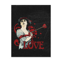 Love Arrow in the Heart Post Cards