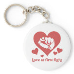 Love at First Fight Valentine's Day Funny keychains