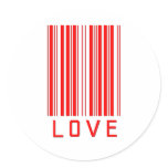 Love Bar Code Stickers