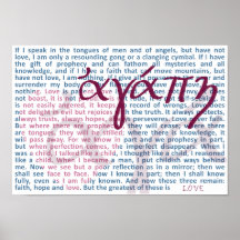 Love Bible Verse on Christian Print