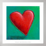 LOVE big red heart fun romantic colourful pop art posters