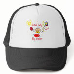 Love Big Sister Stick Figure Girl Hats