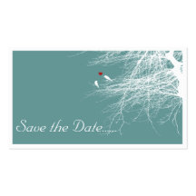 Love Birds 2, save the date mini cards Business Card Templates