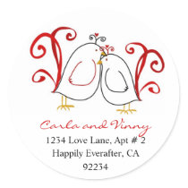 Love Birds and Blossoms Address Labels
