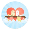 Love Birds - Blue stickers