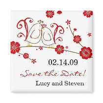 Love Birds & Cherry Blossoms Save the Date