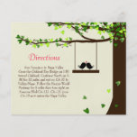 Love Birds Falling Hearts Oak Tree Directions Card Flyers