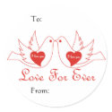 Love Birds Gift tag stickers