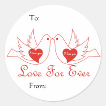 Love Birds Gift tag Sticker