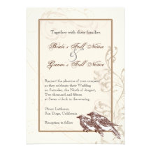 Love Birds 'n Lace - Wedding  - Wedding Invitation