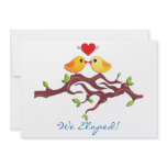 Love Birds on a Branch We Eloped invitations