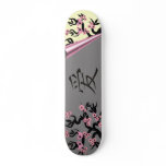 Love Birds On Sakura Tree And Chinese Love Symbol skateboards